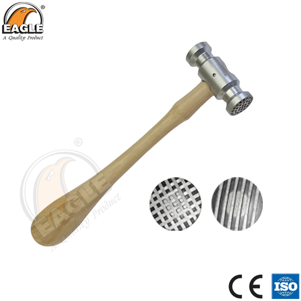 JTS Texturing Hammer For Metal Jewelry Making - Checkered & Stripe Patterns